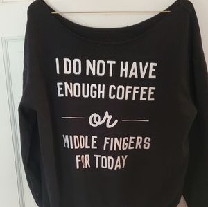 Boat neck sweatshirt